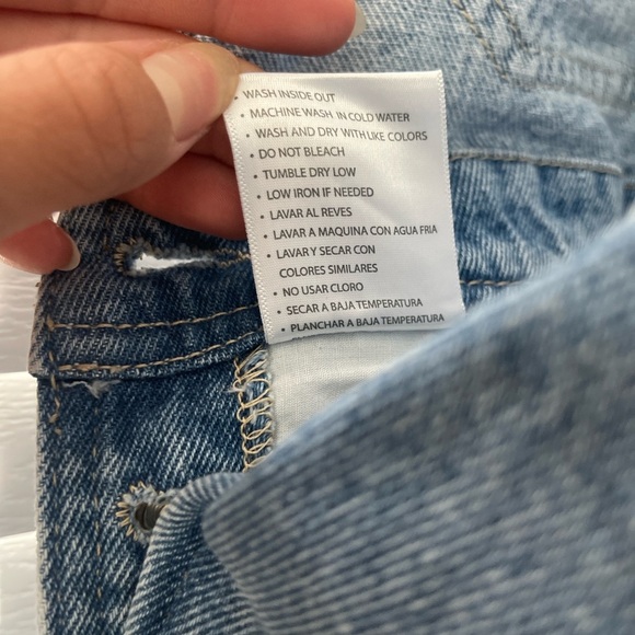 KanCan High Rise 90's Overall Shorts - Picture 10 of 11